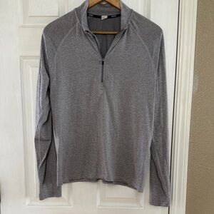 RHONE Men's Light Gray Zip-Up Sweater